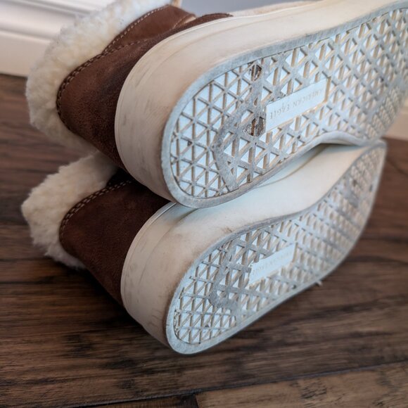 American Eagle Cozy Hiker High top suede sneakers boots brown size 9 - Picture 13 of 15